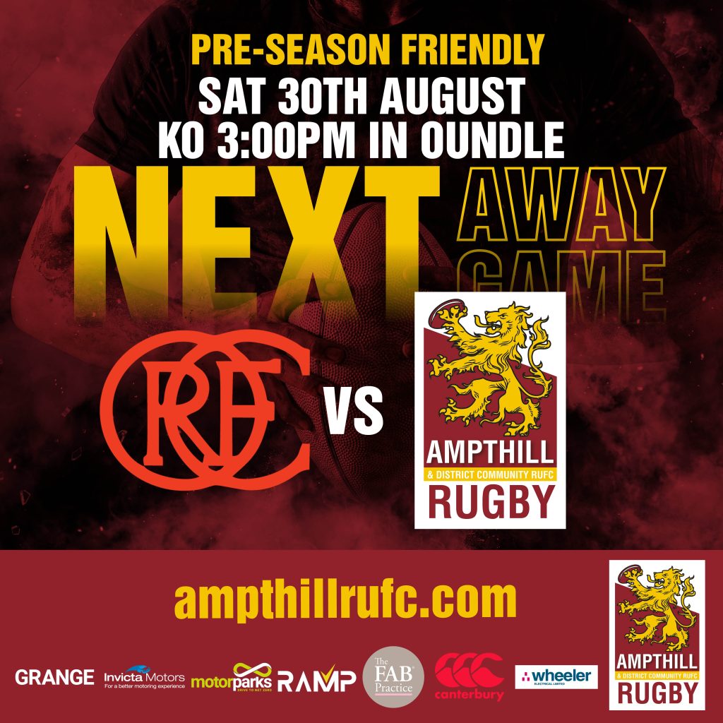 Pre-Season Fixtures 2025 - Ampthil RUFC